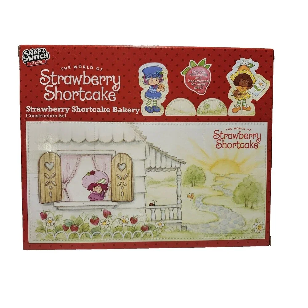 NEW Lot of 2 Strawberry Shortcake Bakery Fruit Stand Snap & Switch‎ Construction